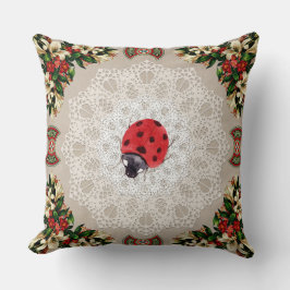 コラージュヴィンテージレトロとレースと花 クッション