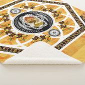 コラージュヴィンテージレトロとレースと花 シェルパブランケット (3/4)