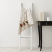 コラージュヴィンテージレトロとレースと花 シェルパブランケット (インサイチュ)