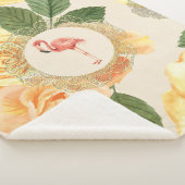 コラージュヴィンテージレトロとレースと花 シェルパブランケット (3/4)