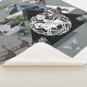 コラージュヴィンテージレトロとレースと花 シェルパブランケット (3/4)