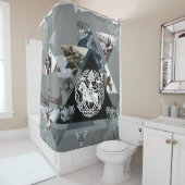 コラージュヴィンテージレトロとレースと花 シャワーカーテン (インサイチュ)