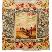 コラージュヴィンテージレトロとレースと花