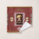 コラージュヴィンテージレトロとレースと花 バスタオルセット (ウォッシュタオル)