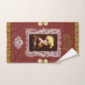 コラージュヴィンテージレトロとレースと花 バスタオルセット (ハンドタオル)