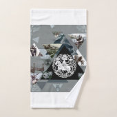 コラージュヴィンテージレトロとレースと花 バスタオルセット (ハンドタオル)