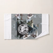 コラージュヴィンテージレトロとレースと花 バスタオルセット (ハンドタオル)