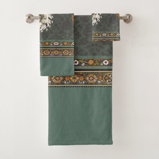 コラージュヴィンテージレトロとレースと花 バスタオルセット (インサイチュ)