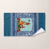 コラージュヴィンテージレトロとレースと花 バスタオルセット (ハンドタオル)