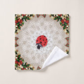 コラージュヴィンテージレトロとレースと花 バスタオルセット (ウォッシュタオル)