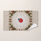 コラージュヴィンテージレトロとレースと花 バスタオルセット (ハンドタオル)