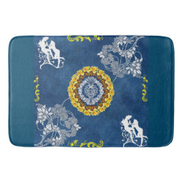 コラージュヴィンテージレトロとレースと花 バスマット