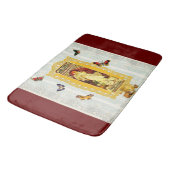 コラージュヴィンテージレトロとレースと花 バスマット (アングル)