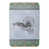 コラージュヴィンテージレトロとレースと花 バスマット (正面縦)