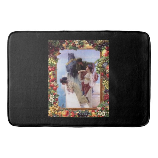 コラージュヴィンテージレトロとレースと花 バスマット (正面)