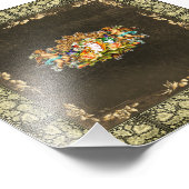 コラージュヴィンテージレトロとレースと花 フォトプリント            (角)