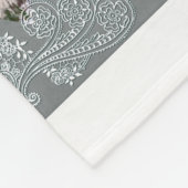 コラージュヴィンテージレトロとレースと花 フリースブランケット (角)