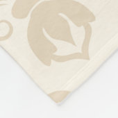 コラージュヴィンテージレトロとレースと花 フリースブランケット (角)