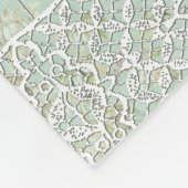 コラージュヴィンテージレトロとレースと花 フリースブランケット (角)