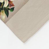 コラージュヴィンテージレトロとレースと花 フリースブランケット (角)