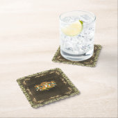 コラージュヴィンテージレトロとレースと花 ペーパーコースター (インサイチュ)