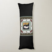 コラージュヴィンテージレトロとレースと花 ボディピロー (裏面 (縦))