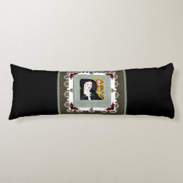 コラージュヴィンテージレトロとレースと花 ボディピロー