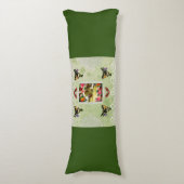 コラージュヴィンテージレトロとレースと花 ボディピロー (正面縦)