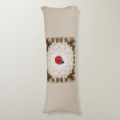 コラージュヴィンテージレトロとレースと花 ボディピロー (正面縦)