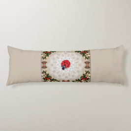 コラージュヴィンテージレトロとレースと花 ボディピロー