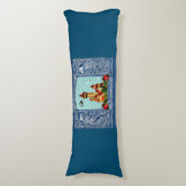 コラージュヴィンテージレトロとレースと花 ボディピロー (正面縦)