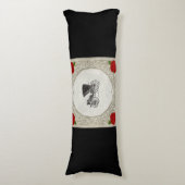 コラージュヴィンテージレトロとレースと花 ボディピロー (正面縦)