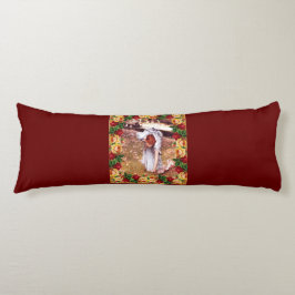 コラージュヴィンテージレトロとレースと花 ボディピロー