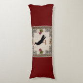 コラージュヴィンテージレトロとレースと花 ボディピロー (正面縦)