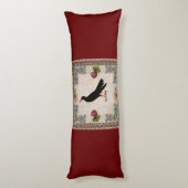 コラージュヴィンテージレトロとレースと花 ボディピロー (裏面 (縦))