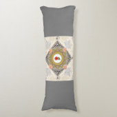 コラージュヴィンテージレトロとレースと花 ボディピロー (正面縦)