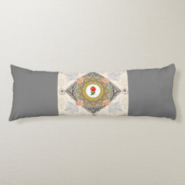 コラージュヴィンテージレトロとレースと花 ボディピロー