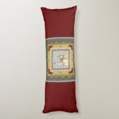 コラージュヴィンテージレトロとレースと花 ボディピロー (裏面 (縦))