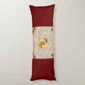 コラージュヴィンテージレトロとレースと花 ボディピロー (裏面 (縦))