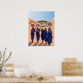 コラージュヴィンテージレトロとレースと花 ポスター (キッチン)