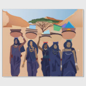 コラージュヴィンテージレトロとレースと花 ラッピングペーパー (フラット)