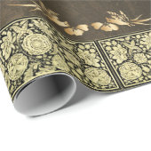 コラージュヴィンテージレトロとレースと花 ラッピングペーパー (ロールコーナー)