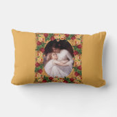 コラージュヴィンテージレトロとレースと花 ランバークッション (裏面)