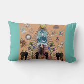 コラージュヴィンテージレトロとレースと花 ランバークッション (裏面)