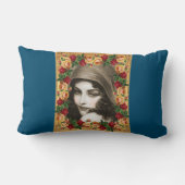 コラージュヴィンテージレトロとレースと花 ランバークッション (裏面)