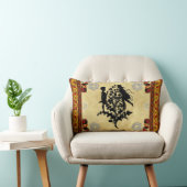 コラージュヴィンテージレトロとレースと花 ランバークッション (椅子)