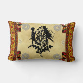 コラージュヴィンテージレトロとレースと花 ランバークッション (裏面)