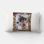 コラージュヴィンテージレトロとレースと花 ランバークッション (裏面)