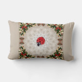 コラージュヴィンテージレトロとレースと花 ランバークッション (裏面)