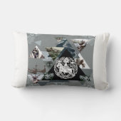 コラージュヴィンテージレトロとレースと花 ランバークッション (裏面)